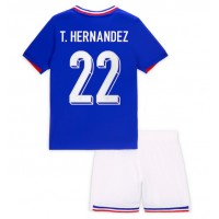 Camisa de time de futebol França Theo Hernandez #22 Replicas 1º Equipamento Infantil Europeu 2024 Manga Curta (+ Calças curtas)